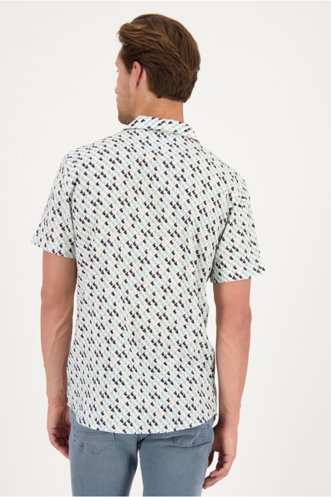 OVERHEMD KORTE MOUW MET OPEN KRAAG 334545 599 sea green